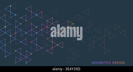 Abstract vector background with a geometric pattern of triangle shapes. Graphic design element  Stock Vector