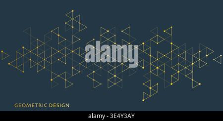 Abstract vector background with a geometric pattern of triangle shapes. Graphic design element  Stock Vector