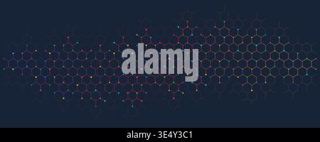 Abstract design element with geometric background of hexagons shape pattern Stock Vector