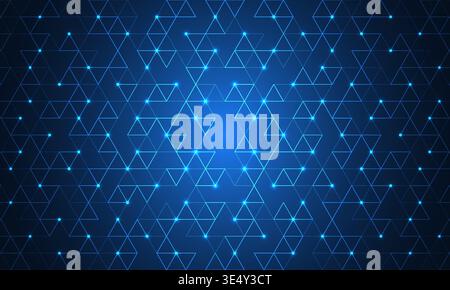 Abstract technology background with a seamless pattern of simple geometric shapes. Stylish vector texture Stock Vector