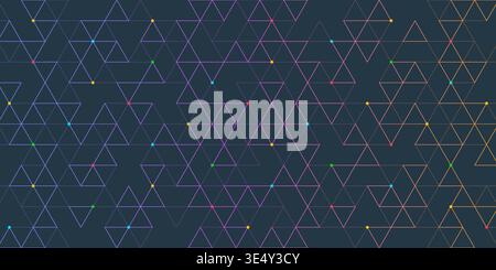 Abstract vector background with a seamless geometric pattern of simple triangle shapes. Stylish vector texture Stock Vector
