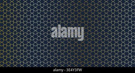 Abstract seamless pattern with a geometric background of polygonal golden lines. Stylish vector texture Stock Vector