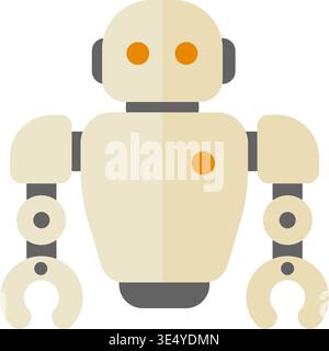 Robot (physical AI, robotics technology) vector icon illustration Stock Vector