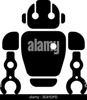 Robot (physical AI, robotics technology) vector icon illustration Stock Vector
