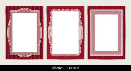 Elegant Mesh Frames. Card or invitation Vector design Stock Vector