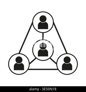 People connection set. Social network Vector. Team hierarchy symbol. Person group figure. Manual vector only. No autotrace used. EPS 10. Stock Vector