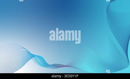Minimal Abstract fluid Blue gradient colorful background design Stock Vector