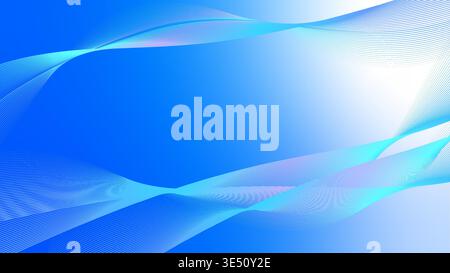Minimal Abstract fluid Blue gradient colorful background design Stock Vector