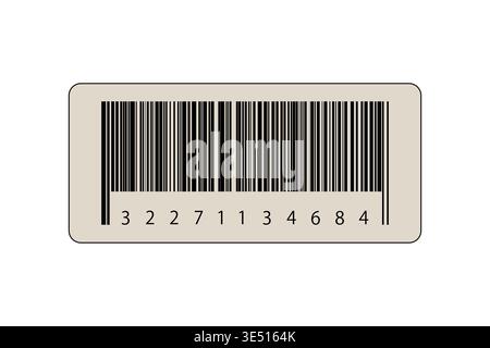 Barcode barcode identification number product scanning . Vertical stripes resembling. Code stripes sticker. Barcode labels, customers qr code Stock Vector