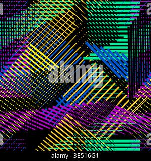 Seamless background of straight horizontal parallel lines. Hand drawn. Not AI, vector illustration. Stock Vector