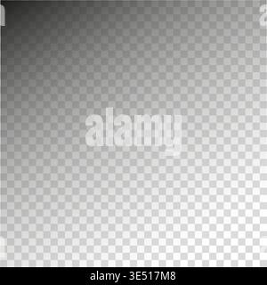 Grey gradient background. Transparency grid pattern. Abstract vector design. Dark top corner. Manual vector only. No autotrace used. Stock Vector