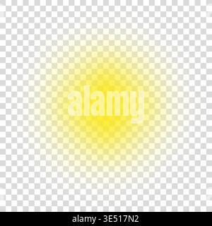 Vibrant yellow spot. Glowing Vector light. Soft round shape. Sparkling clean design. Manual vector only. No autotrace used. Stock Vector