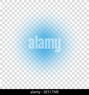 Vibrant cyan spot. Glowing Vector light. Soft round shape. Sparkling clean design. Manual vector only. No autotrace used. Stock Vector