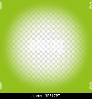 Green square background. White center glow. Fresh Vector light. Nature color atmosphere. Manual vector only. No autotrace used. Stock Vector