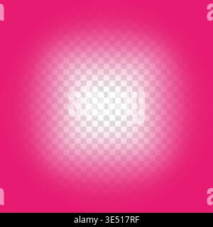 Pink square background. White center glow. Vibrant Vector light. Sweet color atmosphere. Manual vector only. No autotrace used. Stock Vector