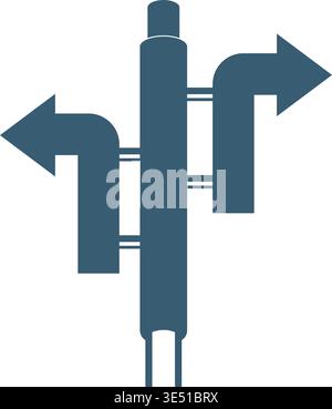 Signpost direction icon design illustration Stock Vector