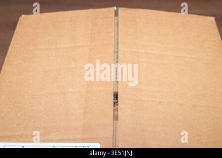 Packaging Materials in Box for Transporting Goods Stock Photo