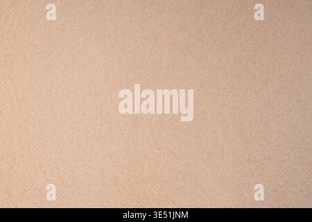 Uniform beige vinyl leather texture macro grainy detailed surface background Stock Photo