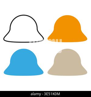 Bell silhouette set. Simple Vector shape. Colorful object variety. Modern icon design. Manual vector only. No autotrace used. EPS 10. Stock Vector