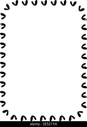 Spiral Dot Rounded Square Border Frame Decorative Vector Stock Vector