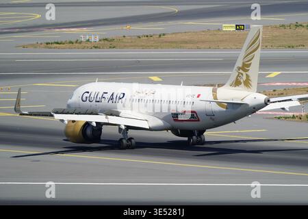 Bahrain Gulf Air Airbus A320-200 with registration A9C-AQ on