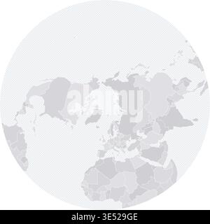 Customizable Celestial Chart N Wireframe Map - Stereographic Stock Vector