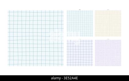 Luminous Hand Drawn Grid Material in Teal Aurora Palette - Repeating Crosshatch Tile for Wallpaper Fabric and Packaging Application with Morning Stock Vector