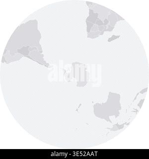 Customizable Celestial Chart S Wireframe Map - Stereographic Stock Vector