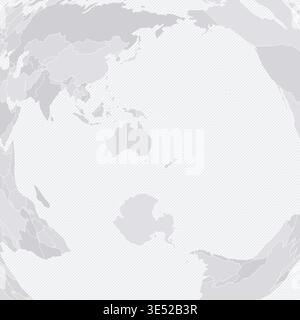 Customizable Wireframe World Map from Sydney - Azimuthal Equidistant Stock Vector