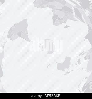 Customizable World Map from South Pole - Azimuthal Equidistant Stock Vector