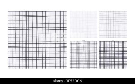 Pencil Sketch Hand Drawn Grid Pattern Scrawl Graphite Study - Tileable Surface Pattern with Authentic Handdrawn Character and Detail Presenting Stock Vector