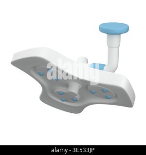 Stylized surgical light on a white background, 3d render Stock Photo