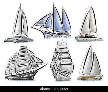 Cartoon sail ship crew pirate characters Stock Vector Image & Art - Alamy