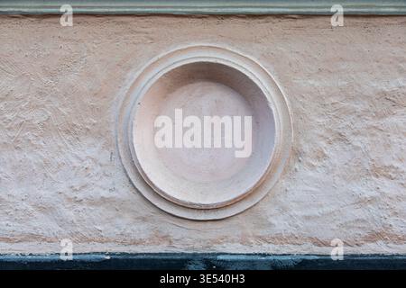 Circular decoration on exterior wall of Helsinki Kunsthalle in Etu-Töölö district of Helsinki, Finland Stock Photo