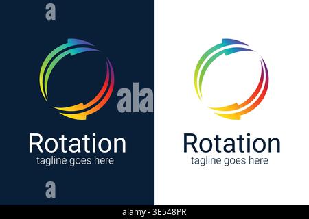 Rotation Logo Business Symbolizing Exchange, Motion, Energy, Balance, and Transformation Stock Vector