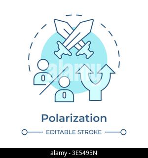 Polarization soft blue concept icon Stock Vector