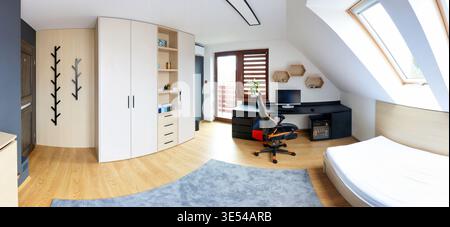 Modern children boy room - panorama Stock Photo