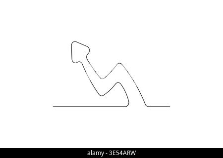 Shield with check mark continuous one line drawing on white background Stock Vector
