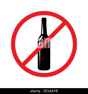 No Alcohol Sign. Vector Illustration. Stock Vector
