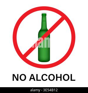 No Alcohol Sign. Vector Illustration. Stock Vector