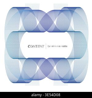 Symmetric Waves Abstract Template for Digital Content. Vector design Stock Vector