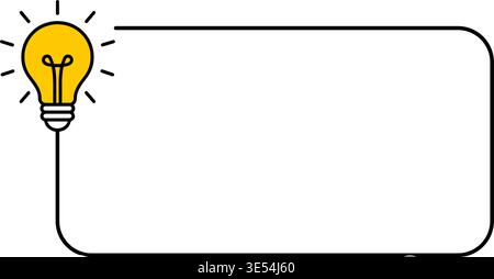 Did you know fun fact frame with a light bulb icon in a clean flat style, designed as an informative banner element to highlight interesting facts Stock Vector