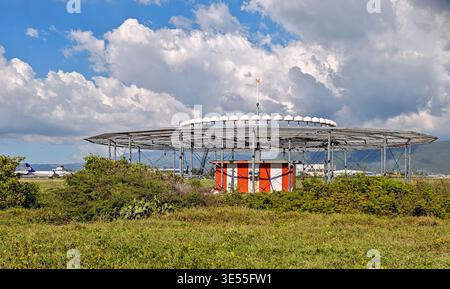 View at the airport radar of Kingston in Jamaica Stock Photo