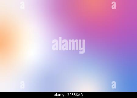 Soft mesh gradient with pastel hues blending orange, pink, purple, and blue for modern digital design, web, or branding projects vector illustration Stock Vector
