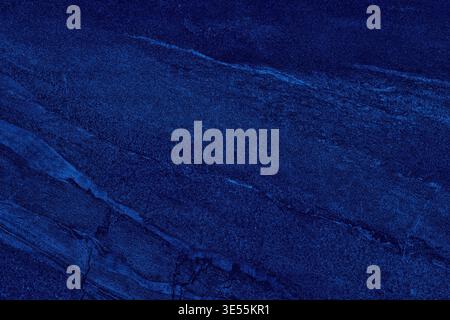 Dark blue grainy veins texture. Navy bright color textured surface. Indigo colour abstract background Stock Photo