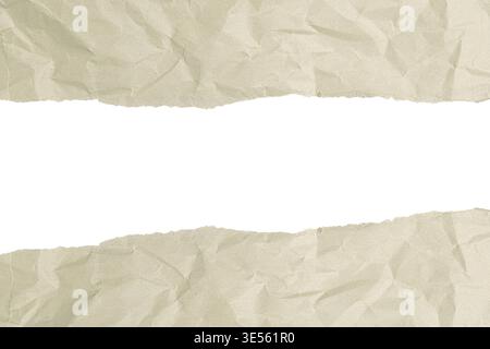 Neutral sage toned torn paper texture with white copy space. Neutral minimal background for branding, packaging, presentations, and modern design. Stock Photo