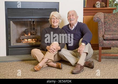 Elderly married couple portrait, Philadelphia USA Stock Photo