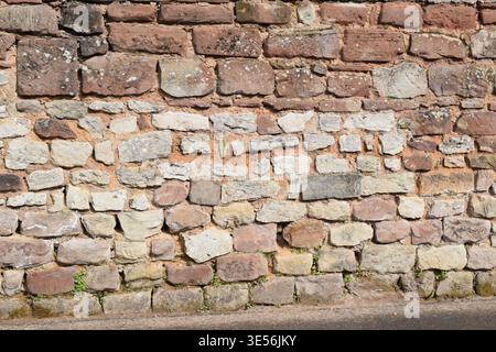 old red stone wall Stock Photo