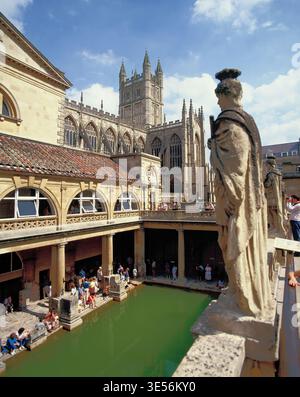 United Kingdom. England. Somerset. Bath. Roman Baths. Stock Photo