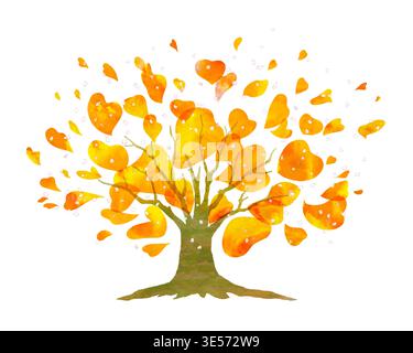 tree of colorful autumn leaves Stock Photo
